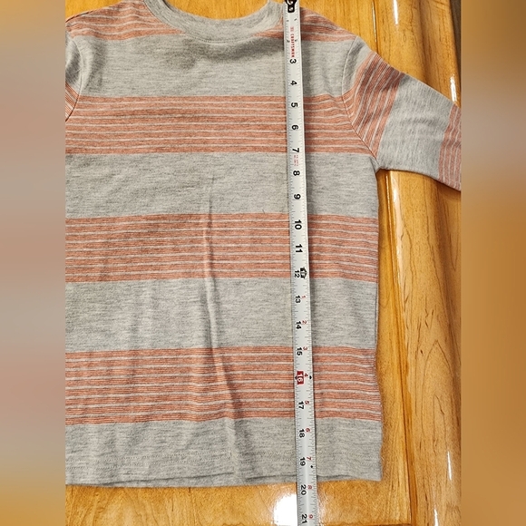 Kids Cat & Jack Striped Gray and Red Long Sleeve Shirt Size Small (6-7) - Picture 5 of 6